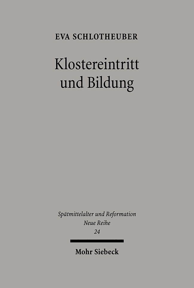 Produktbild: Klostereintritt und Bildung | Eva Schlotheuber