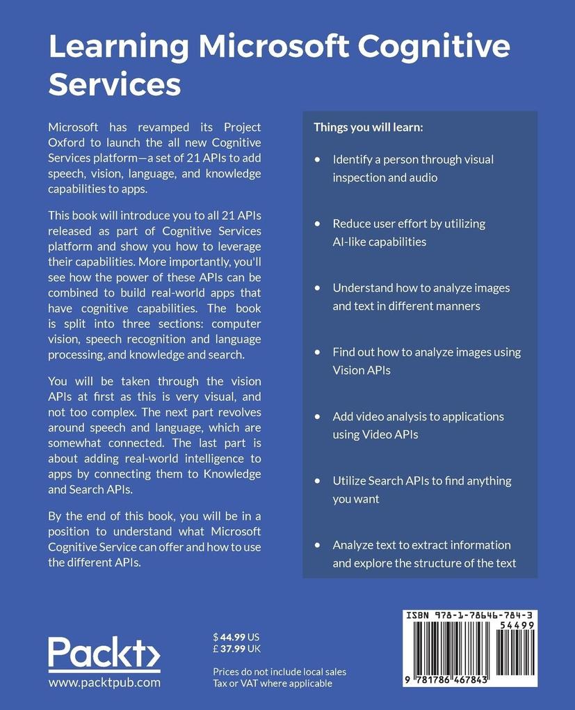 Weitere Ansicht: Learning Microsoft Cognitive Services | Leif Larsen