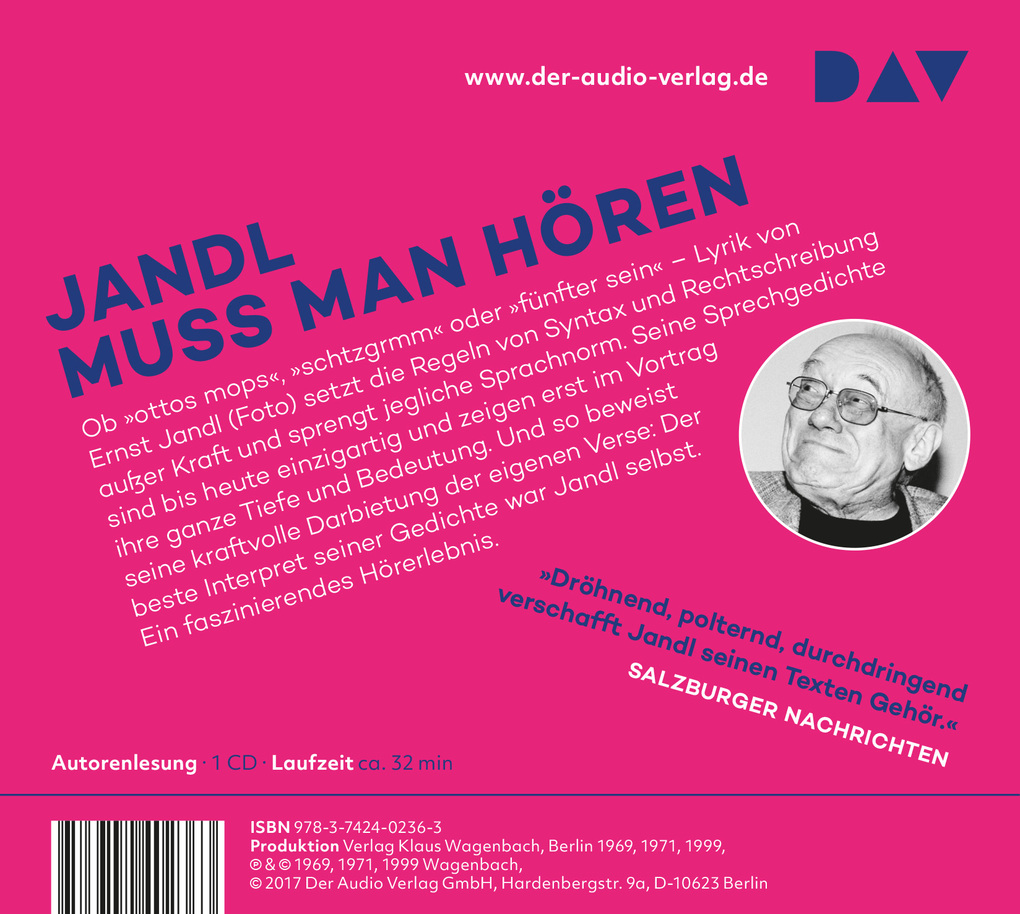 Weitere Ansicht: Laut und Luise / hosi + anna,1 Audio-CD | Ernst Jandl
