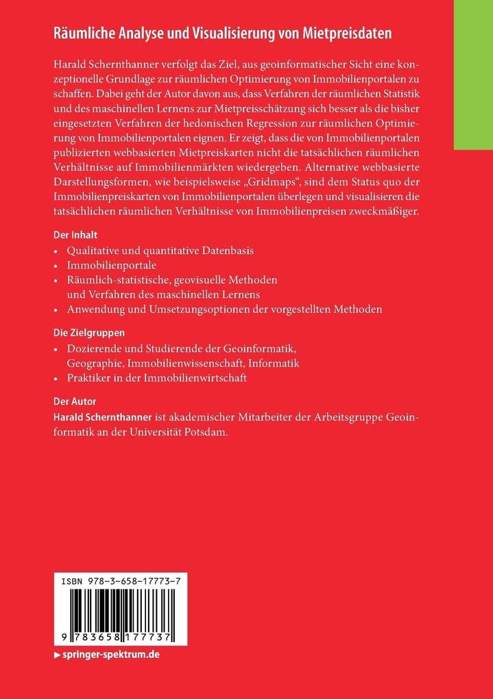 Weitere Ansicht: Räumliche Analyse und Visualisierung von Mietpreisdaten | Harald Schernthanner