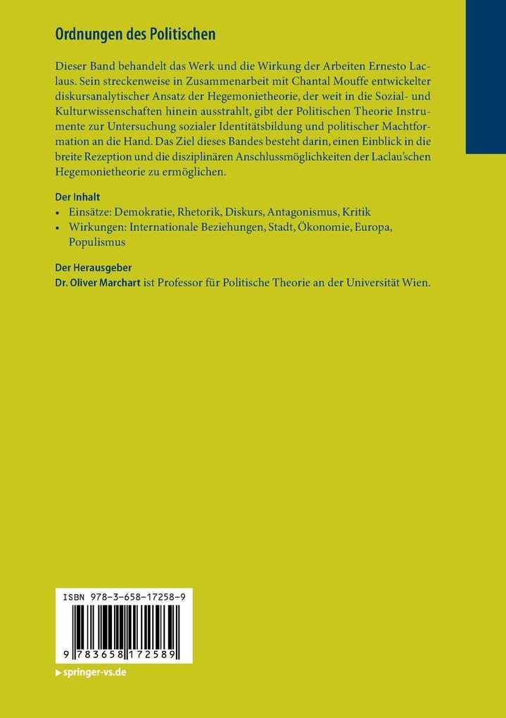 Weitere Ansicht: Ordnungen des Politischen