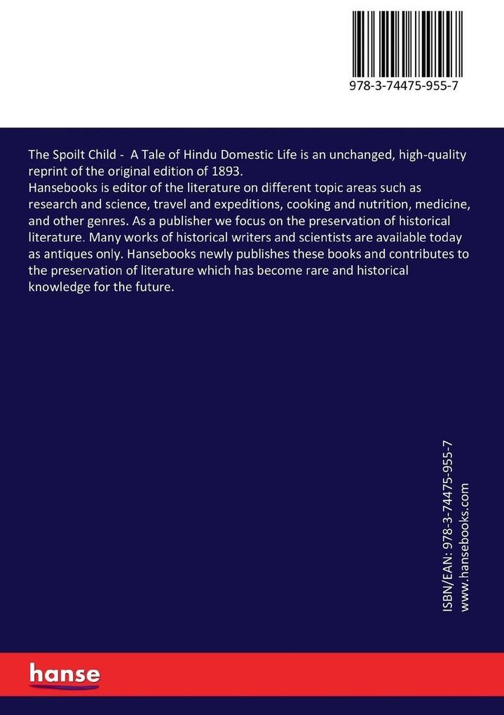Weitere Ansicht: The Spoilt Child | Peary Chand Mitra