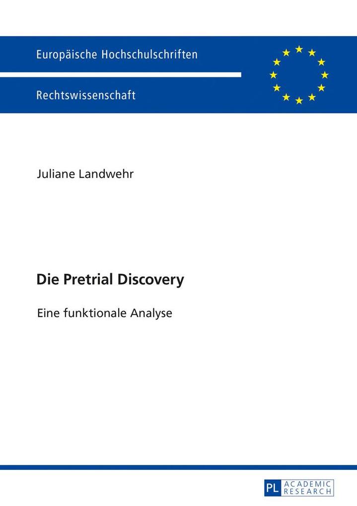 Produktbild: Die Pretrial Discovery | Juliane Landwehr