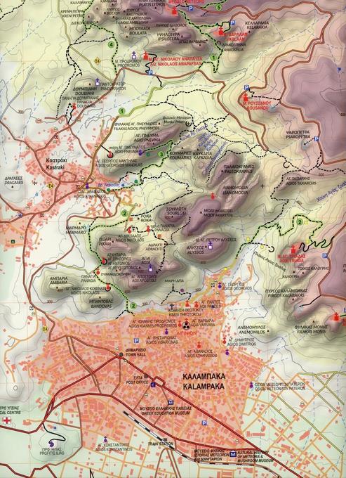 Weitere Ansicht: Topografische Bergwanderkarte 4.21. Meteora 3D 1:10 000