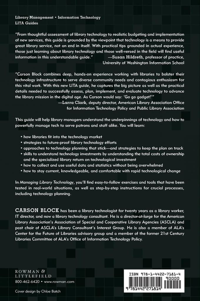 Weitere Ansicht: Managing Library Technology | Carson Block