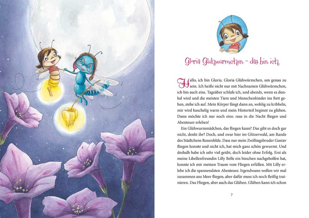 Weitere Ansicht: Gloria Glühwürmchen - Gutenachtgeschichten aus dem Glitzerwald | Susanne Weber, Kirsten Vogel