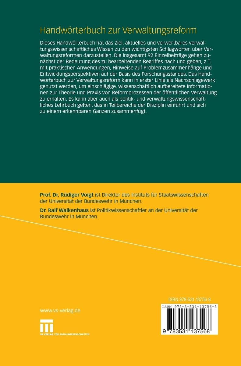 Weitere Ansicht: Handwörterbuch zur Verwaltungsreform