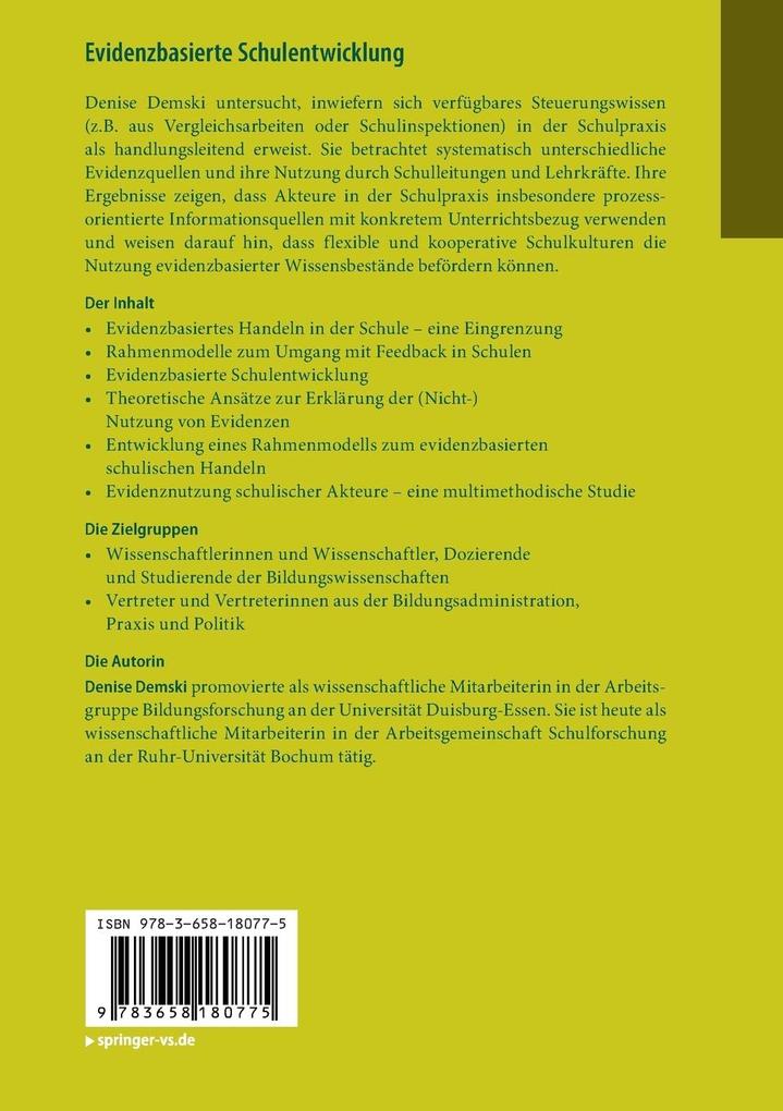 Weitere Ansicht: Evidenzbasierte Schulentwicklung | Denise Demski