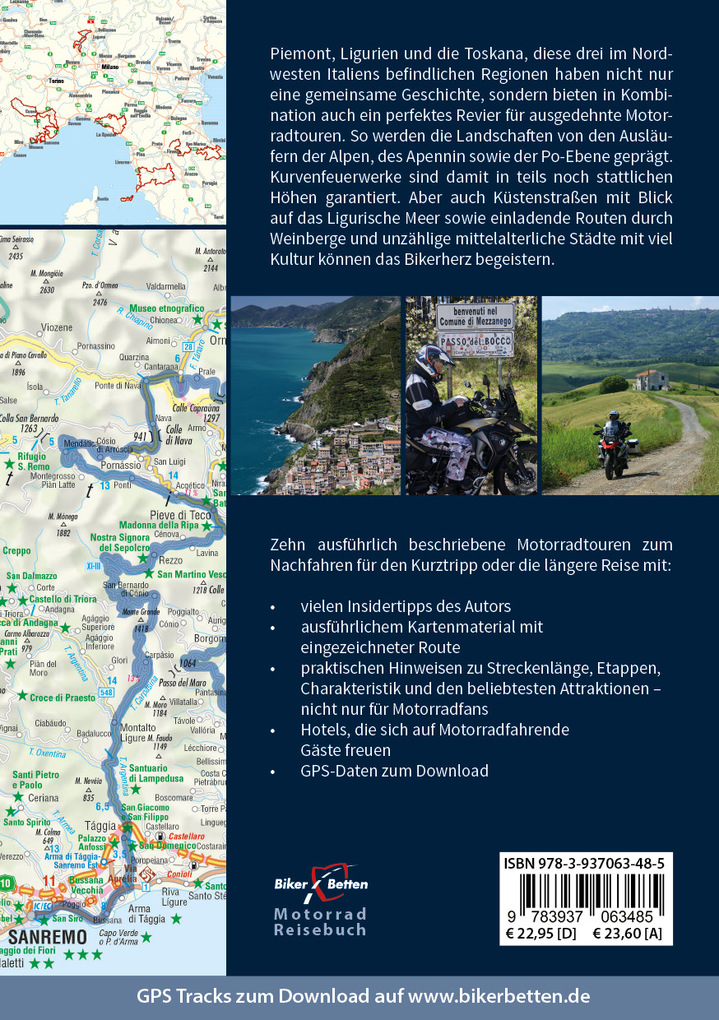 Weitere Ansicht: Motorrad Reiseführer Piemont Ligurien Toskana | Hans Michael Engelke, Hans M. Engelke