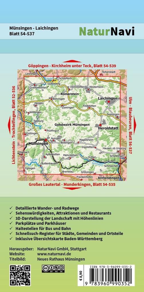 Weitere Ansicht: Münsingen - Laichingen 1 : 25 000, Blatt 54-537