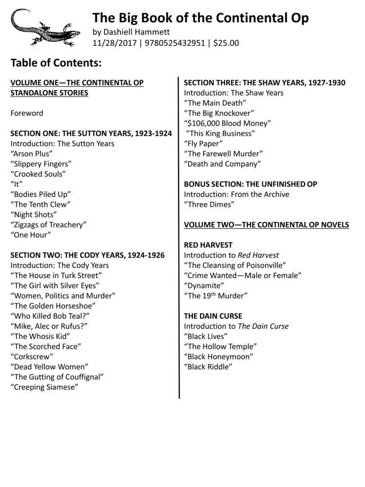 Weitere Ansicht: The Big Book of the Continental Op | Dashiell Hammett