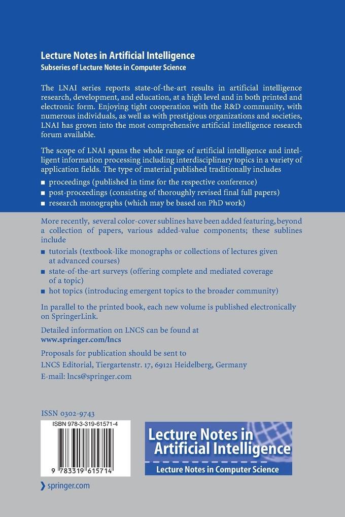 Weitere Ansicht: New Frontiers in Artificial Intelligence