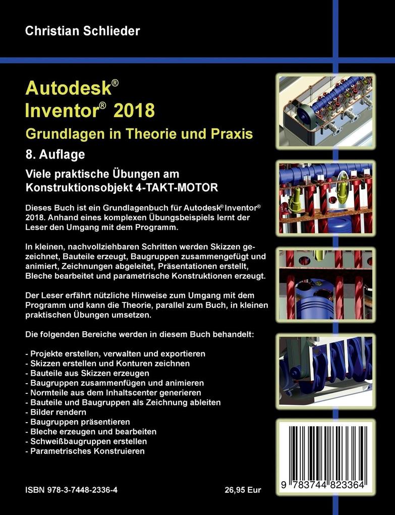 Weitere Ansicht: Autodesk Inventor 2018 - Grundlagen in Theorie und Praxis | Christian Schlieder