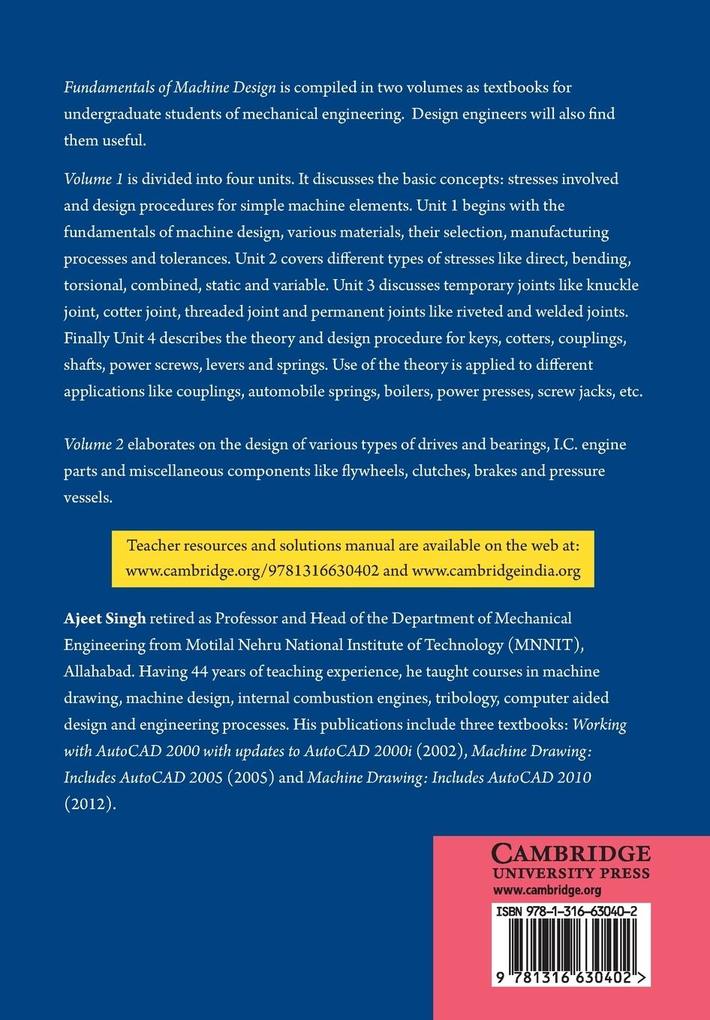 Weitere Ansicht: Fundamentals of Machine Design | Ajeet Singh