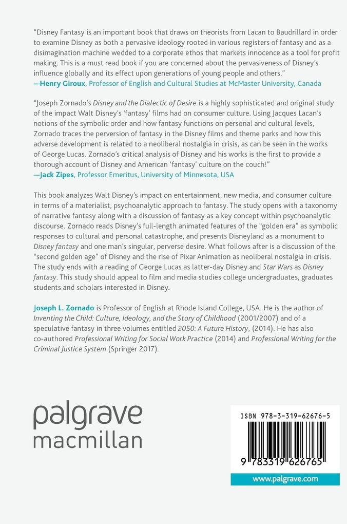 Weitere Ansicht: Disney and the Dialectic of Desire | Joseph Zornado