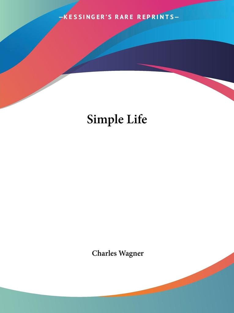 Produktbild: Simple Life | Charles Wagner