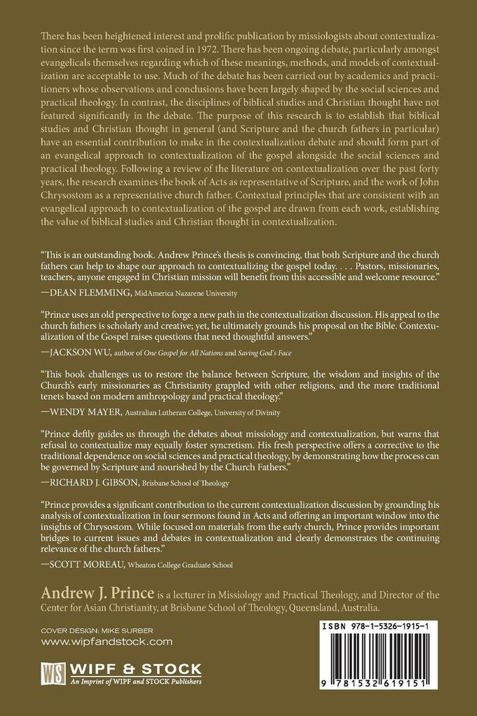 Weitere Ansicht: Contextualization of the Gospel | Andrew James Prince