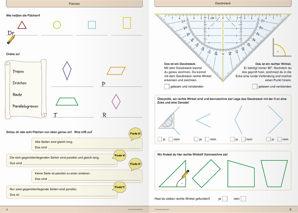 Weitere Ansicht: Mein Geometrieheft 3/4 | Katrin Langhans, sternchenverlag GmbH