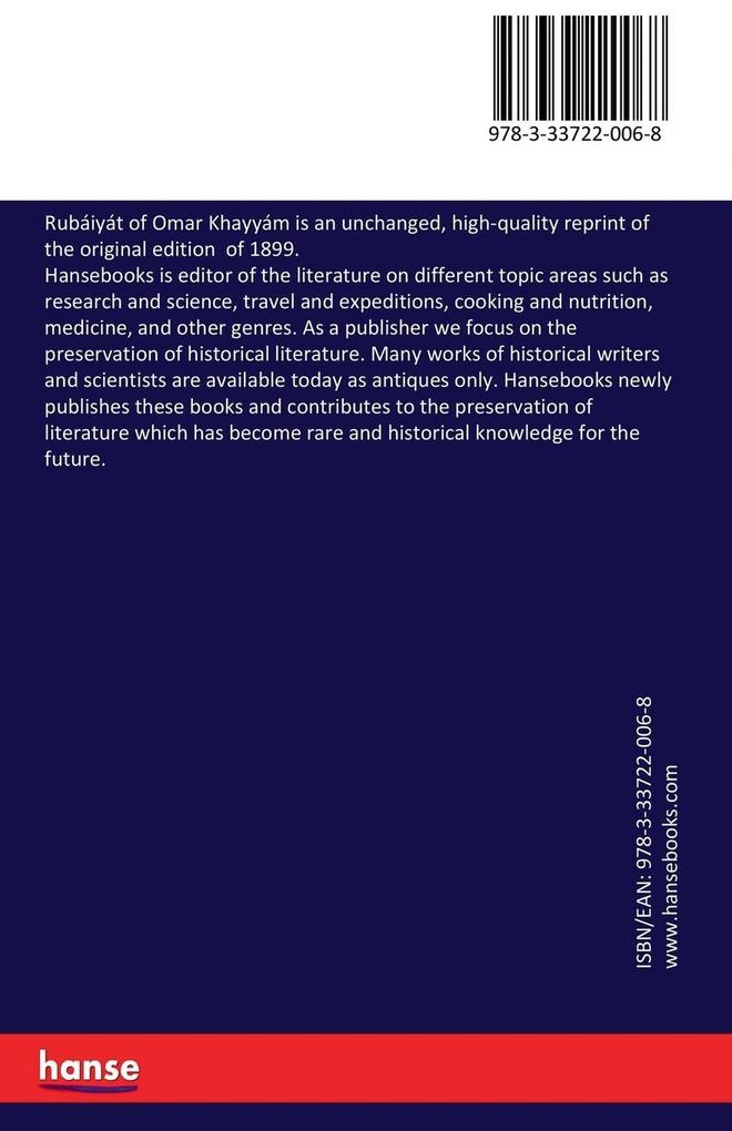 Weitere Ansicht: Rubáiyát of Omar Khayyám | Edward Fitzgerald