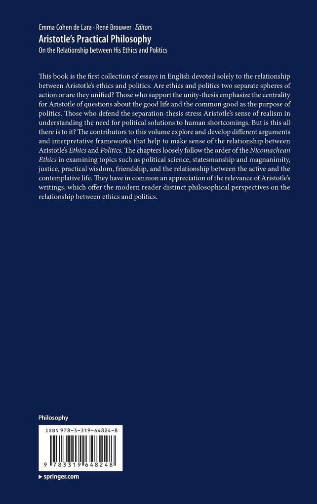 Weitere Ansicht: Aristotle's Practical Philosophy