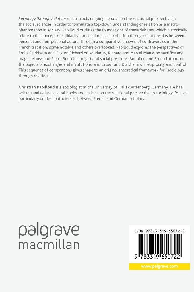 Weitere Ansicht: Sociology through Relation | Christian Papilloud