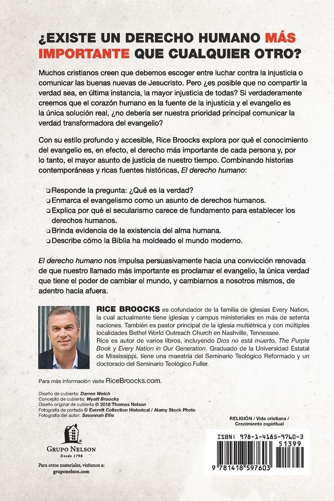Weitere Ansicht: El derecho humano | Rice Broocks