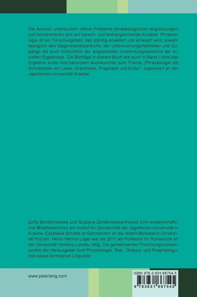 Weitere Ansicht: Phraseologie als Schnittstelle von Sprache und Kultur I