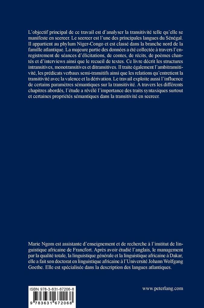 Weitere Ansicht: Transitivité en seereer | Marie Ngom