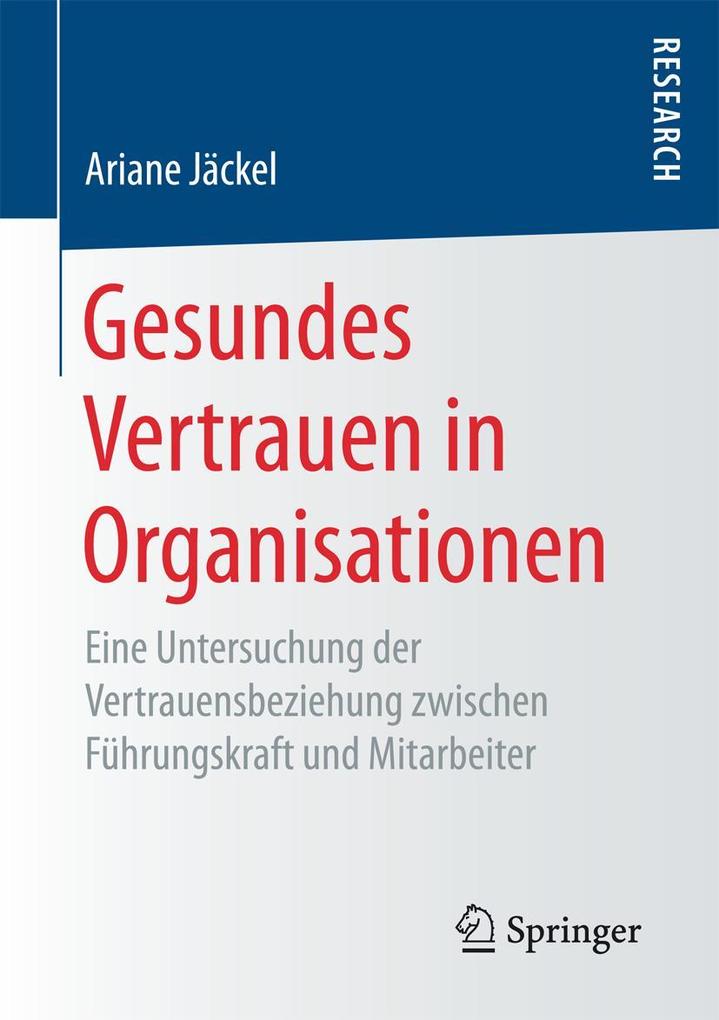 Produktbild: Gesundes Vertrauen in Organisationen | Ariane Jäckel