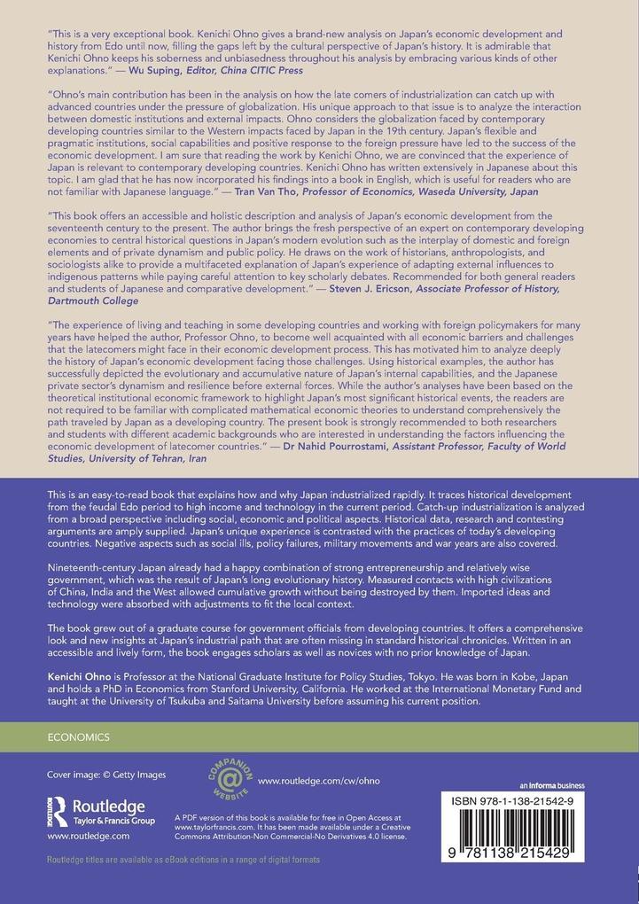 Weitere Ansicht: The History of Japanese Economic Development | Kenichi Ohno