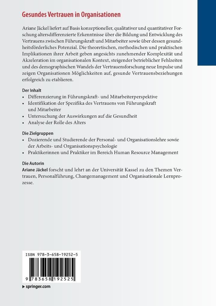 Weitere Ansicht: Gesundes Vertrauen in Organisationen | Ariane Jäckel