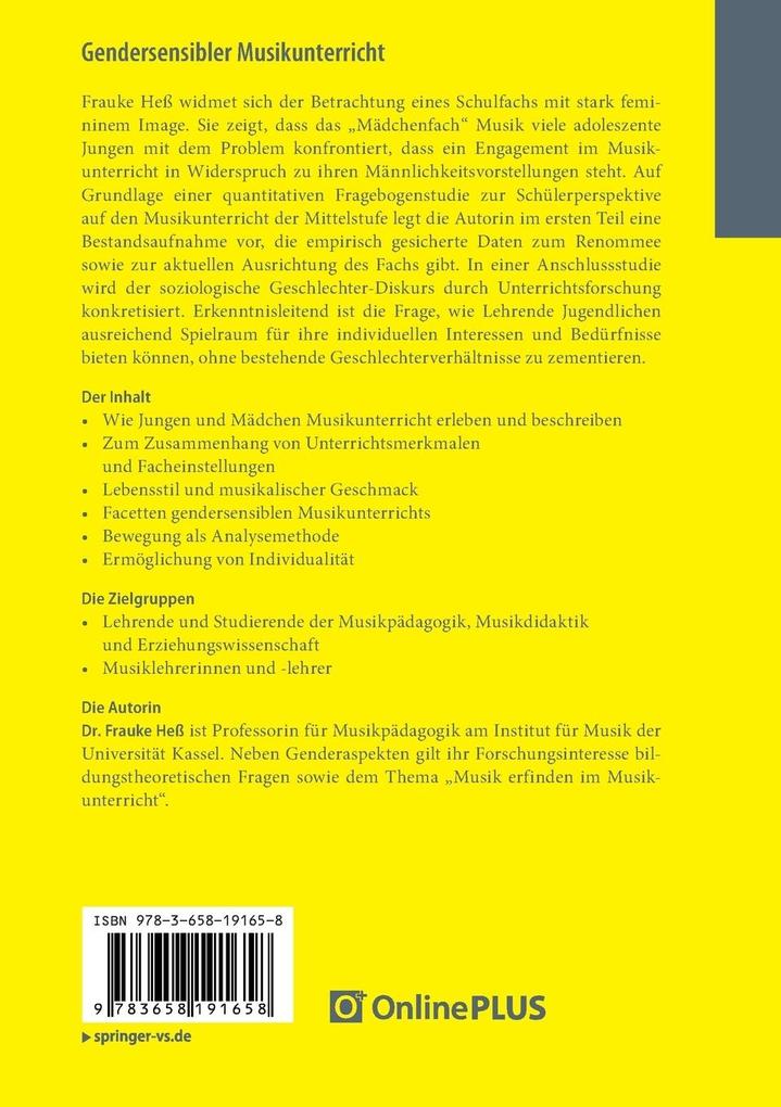 Weitere Ansicht: Gendersensibler Musikunterricht | Frauke Heß