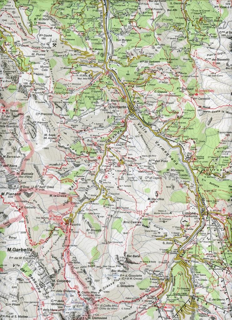 Weitere Ansicht: Wanderkarte 8 Alpi Liguri