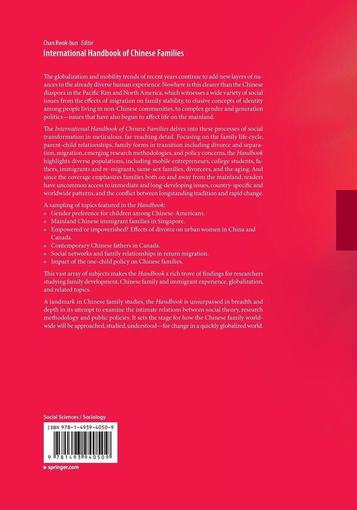 Weitere Ansicht: International Handbook of Chinese Families