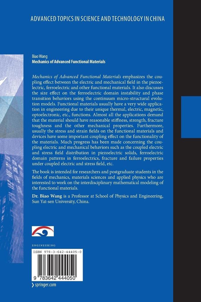 Weitere Ansicht: Mechanics of Advanced Functional Materials | Biao Wang
