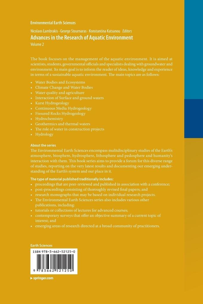 Weitere Ansicht: Advances in the Research of Aquatic Environment