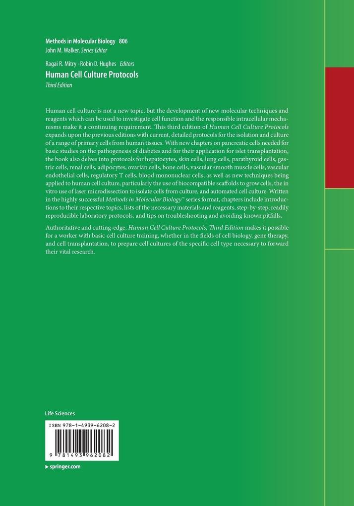 Weitere Ansicht: Human Cell Culture Protocols