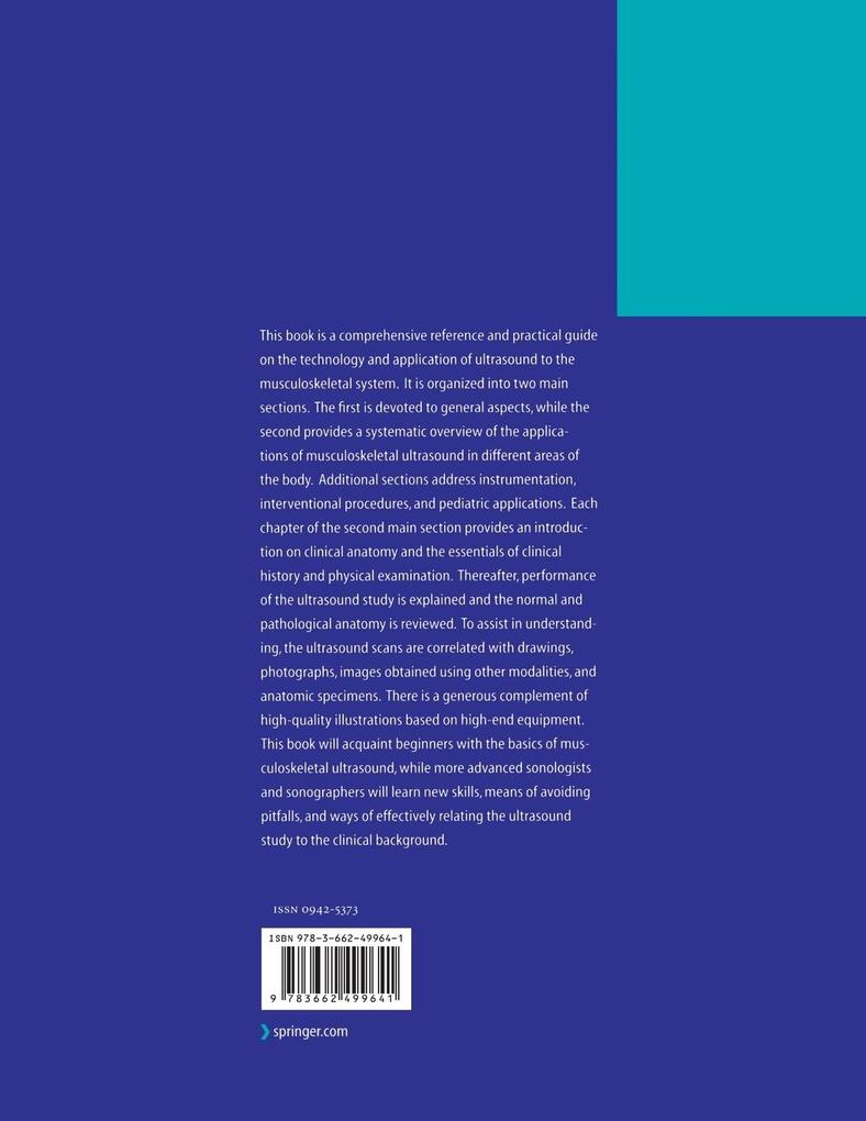 Weitere Ansicht: Ultrasound of the Musculoskeletal System | Stefano Bianchi, Carlo Martinoli