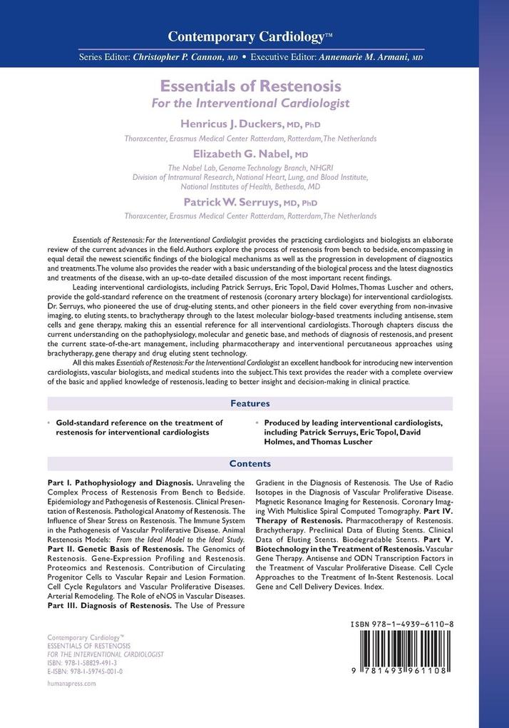 Weitere Ansicht: Essentials of Restenosis