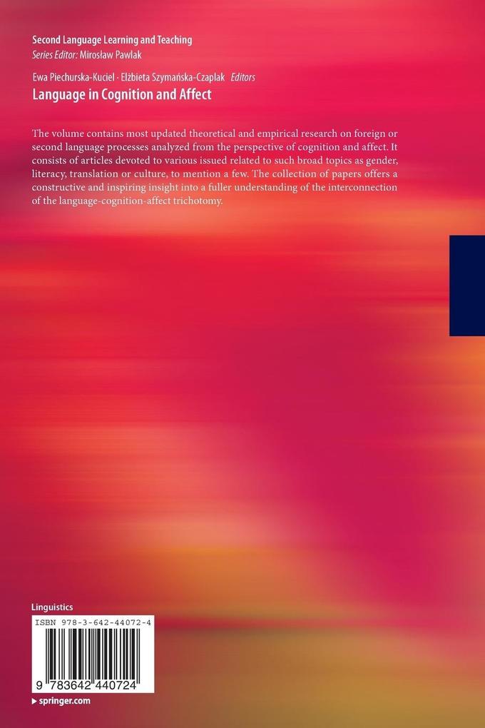 Weitere Ansicht: Language in Cognition and Affect