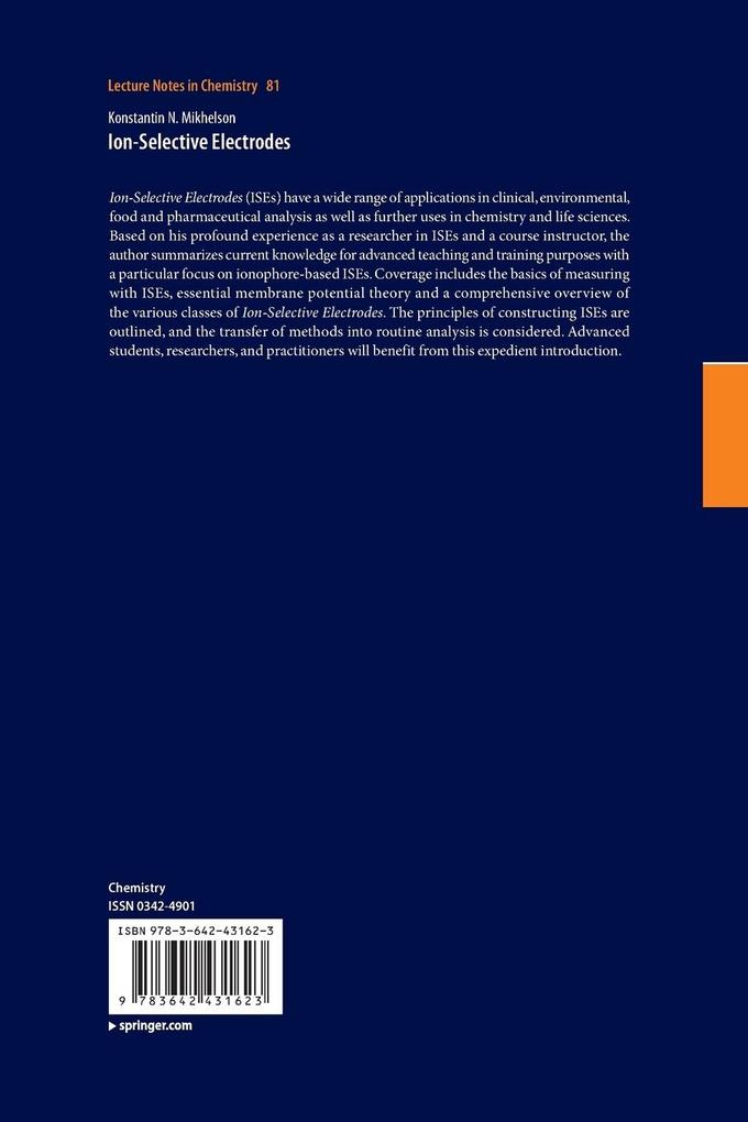 Weitere Ansicht: Ion-Selective Electrodes | Konstantin N. Mikhelson