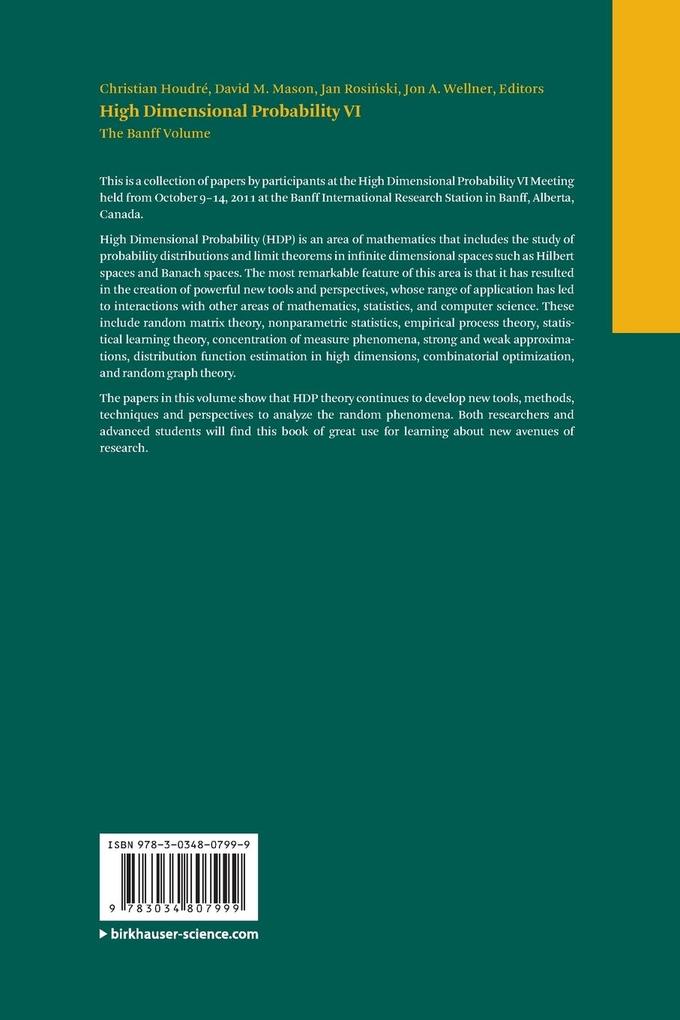 Weitere Ansicht: High Dimensional Probability VI