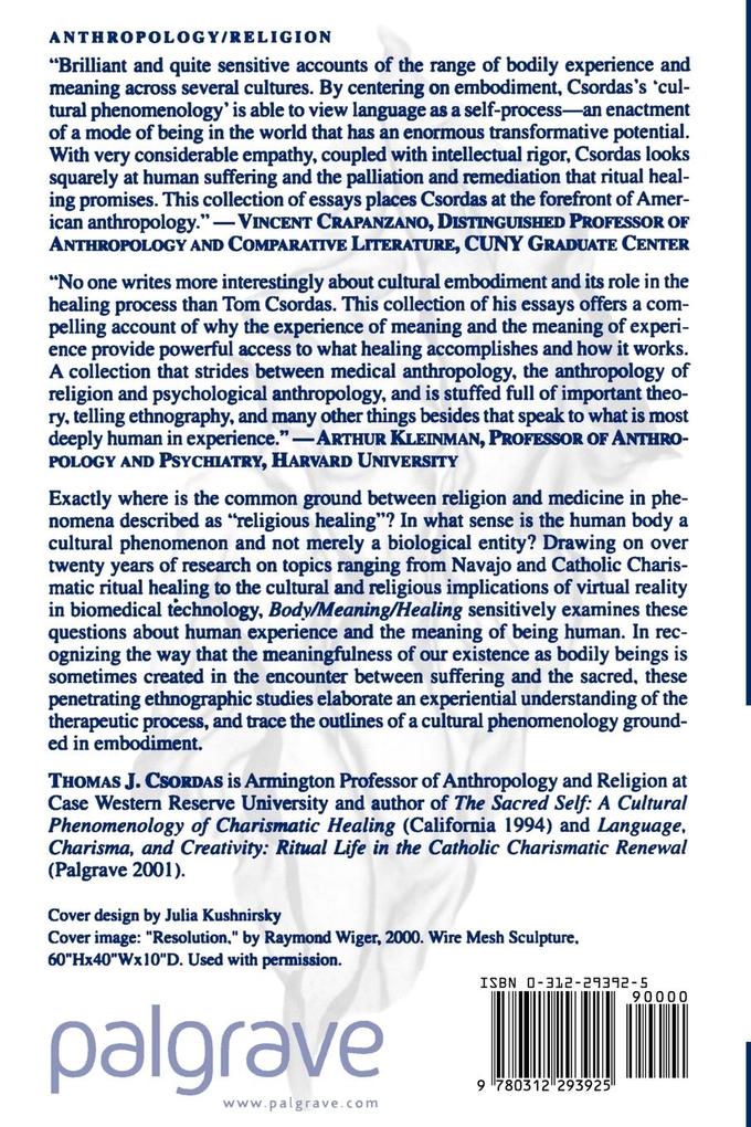 Weitere Ansicht: Body, Meaning, Healing | T. Csordas, Thomas J. Csordas
