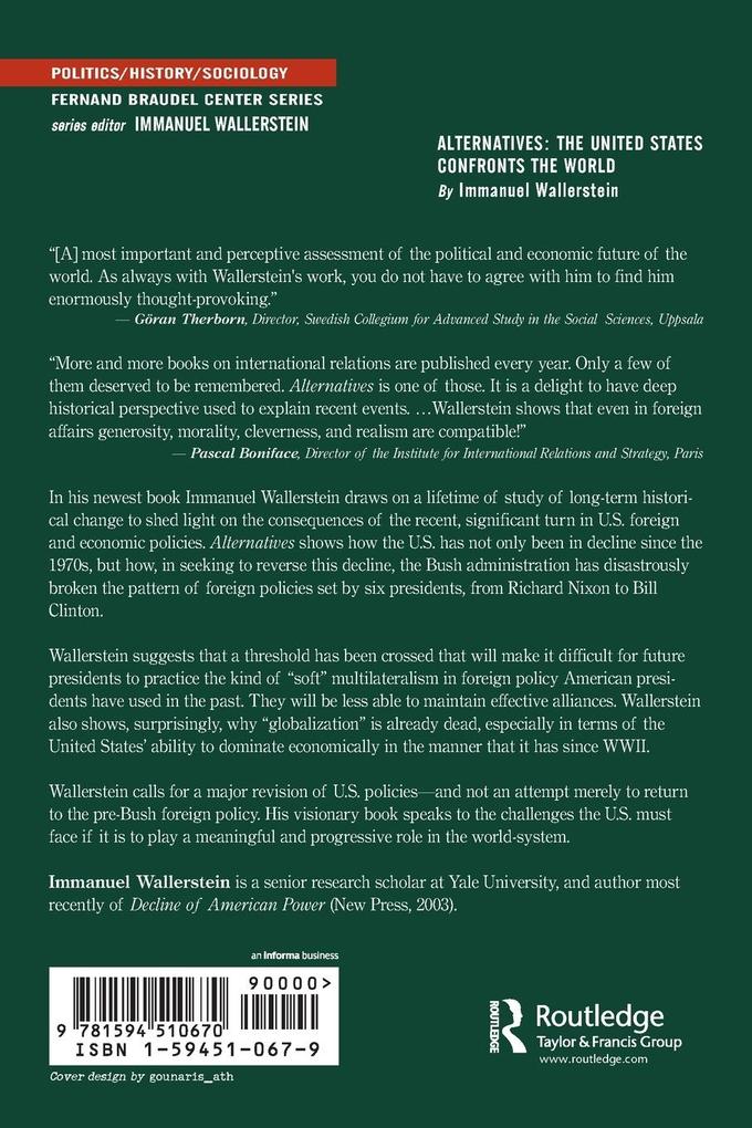 Weitere Ansicht: Alternatives | Immanuel Wallerstein