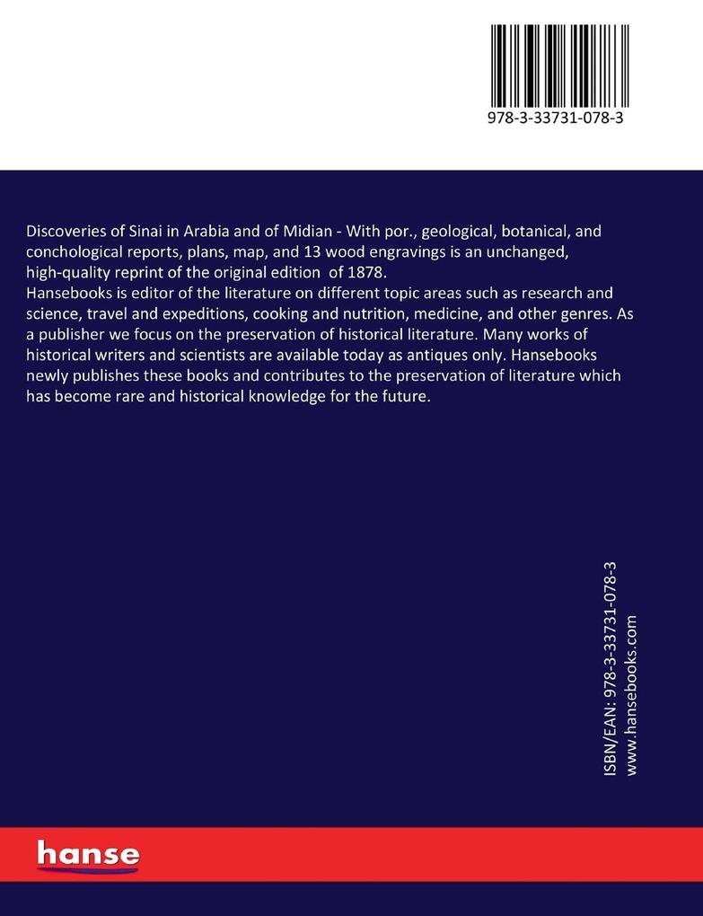 Weitere Ansicht: Discoveries of Sinai in Arabia and of Midian | Charles T. Beke