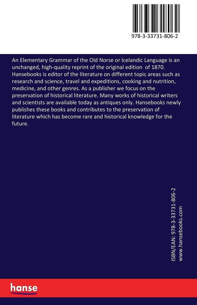 Weitere Ansicht: An Elementary Grammar of the Old Norse or Icelandic Language | George Bayldon