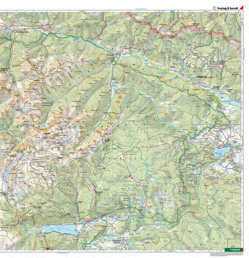 Weitere Ansicht: WK 5141 Nationalpark Triglav - Kranjska Gora - Planica - Bled, Wanderkarte 1:35.000
