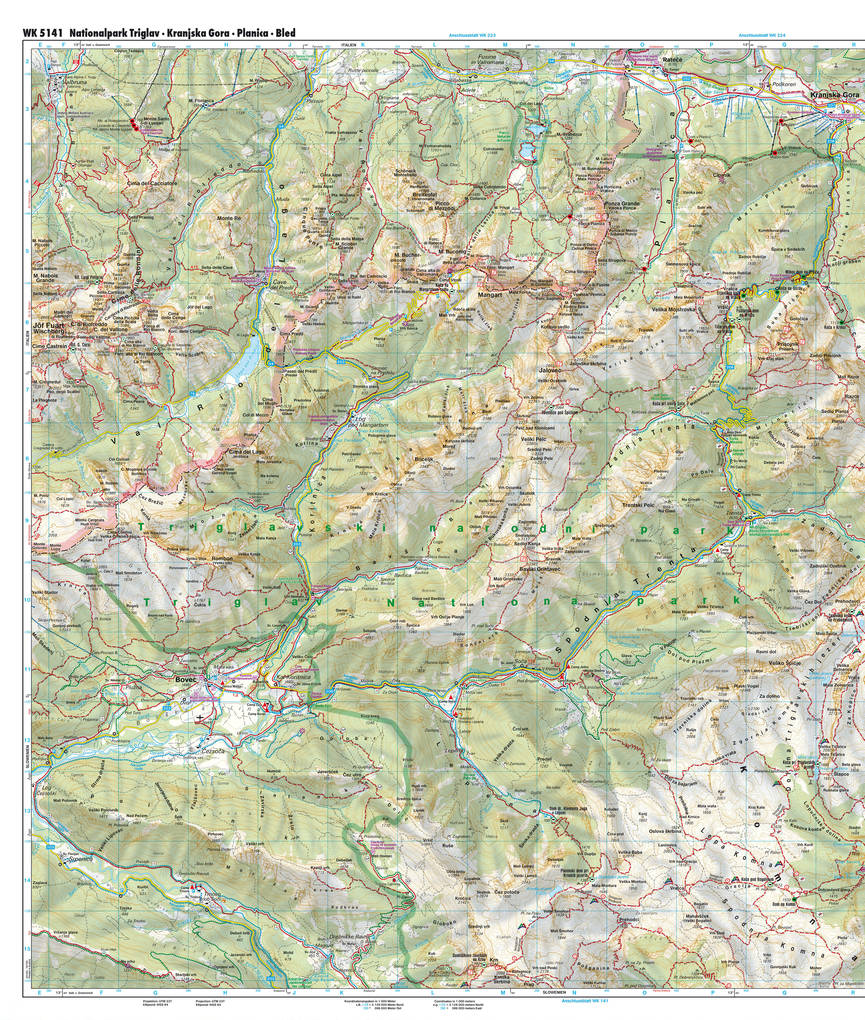 Weitere Ansicht: WK 5141 Nationalpark Triglav - Kranjska Gora - Planica - Bled, Wanderkarte 1:35.000