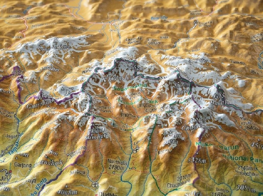 Weitere Ansicht: Nepal 1:1.150.000, Groß, Reliefkarte | André Markgraf, Mario Engelhardt