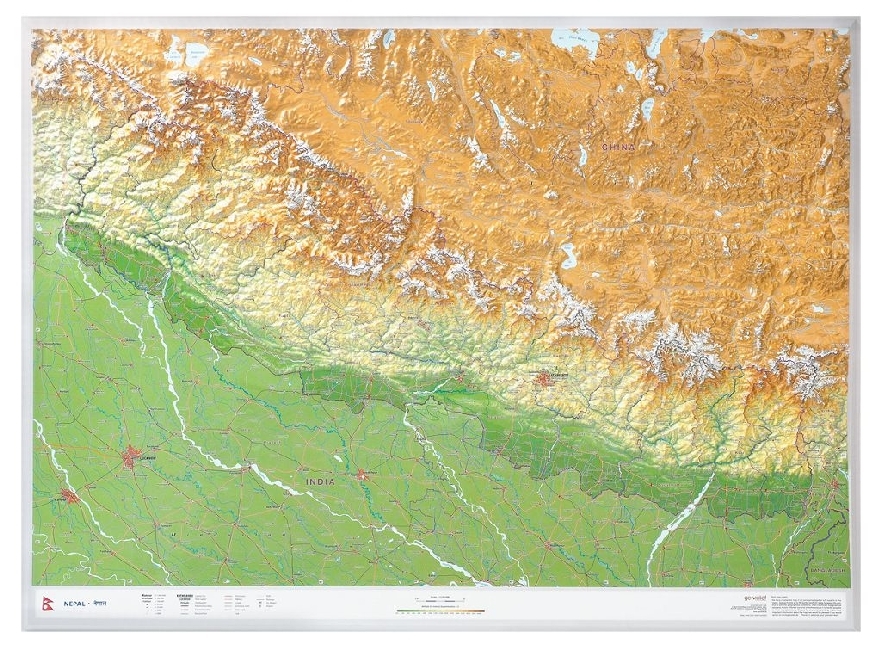 Weitere Ansicht: Nepal 1:1.150.000, Groß, Reliefkarte | André Markgraf, Mario Engelhardt